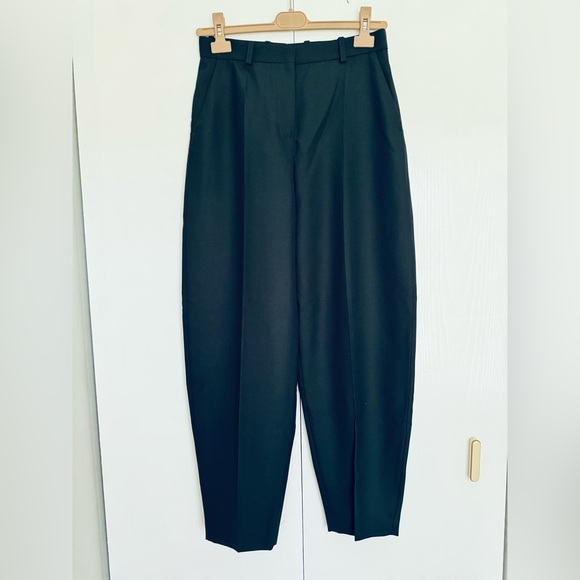 TOTEME Runway Black Barrel-Leg Trousers Eu 36 US 4 - Picture 9 of 17